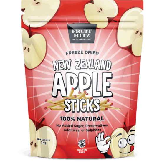 Fruit Hitz New Zealand Freeze Dried Apple Sticks 34g 新西兰苹果冻干条 儿童零食 保质期2026.8