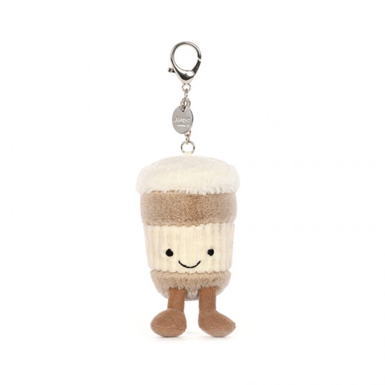 Jellycat  Amuseable Coffee-To-Go Bag Charm趣味咖啡随行杯包包挂饰钥匙扣 尺寸：H18 X W5 CM