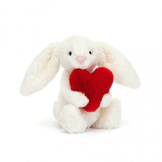 Jellycat Bashful Red Love Heart Bunny Little (Sml)-NC 小号害羞红色爱心邦尼兔 H18 X W9 CM