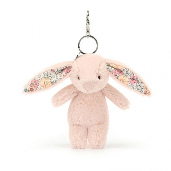 Jellycat Blossom Blush Bunny Bag Charm花布胭脂粉色邦尼兔包包挂饰钥匙扣玩偶 17cm x 4cm x 3cm