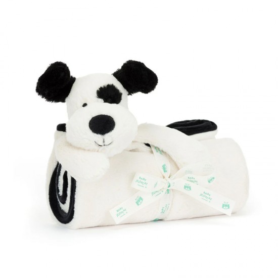 Jellycat Bashful Black & Cream Puppy Blankie 害羞黑色乳白色小狗毛毯 H56 X W70 CM