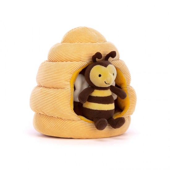 Jellycat Honeyhome Bee 蜂窝小蜜蜂玩偶 18cm x 17cm x 13cm