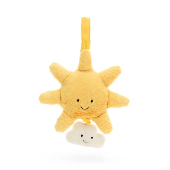 Jellycat Amuseables Sun Musical Pull 趣味太阳拉铃安抚宝宝床铃挂件  20cm x 20cm x 5cm