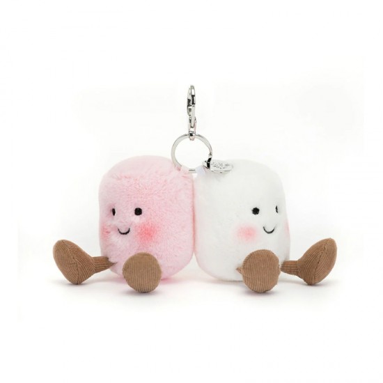 Jellycat Amuseables  Pair of Marshmallows Bag Charm 趣味成对棉花糖包包挂饰 H15 X W11 CM