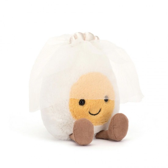 Jellycat Amuseables Boiled Egg Bride 趣味新娘蛋水煮蛋 H14 X W9 CM