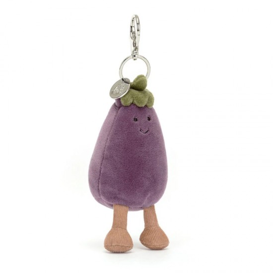 Jellycat Vivacious Aubergine Bag Charm-NC 活泼茄子包包挂饰 H12 X W5 CM