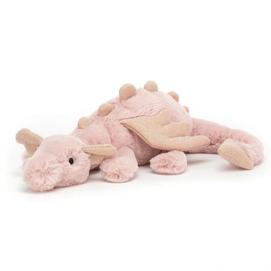 Jellycat Rose Dragon Huge 巨大号玫瑰色粉龙飞龙 尺寸：H19 X W66 CM