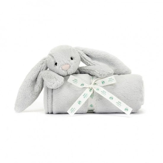 Jellycat Bashful Silver Bunny Blankie 害羞邦尼兔银色毛毯 56cm x 70cm x 9cm