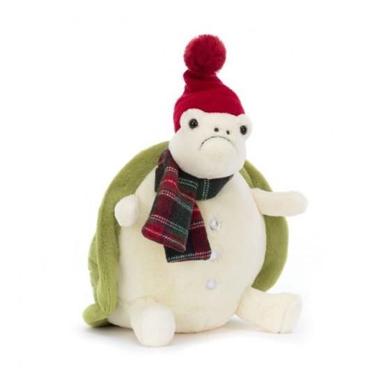 Jellycat Snowman Timmy Turtle 雪人提米乌龟 28cm x 20cm x 16cm