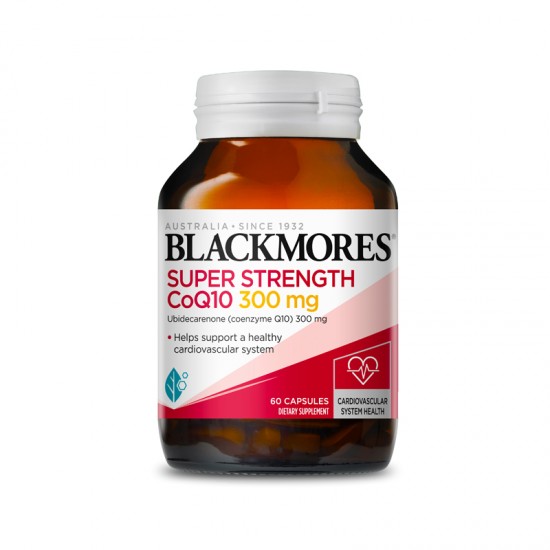 【胶囊因天气原因融化不理赔】Blackmores 澳佳宝 护心高含量辅酶Q10 300mg 60粒 保质期2027.5