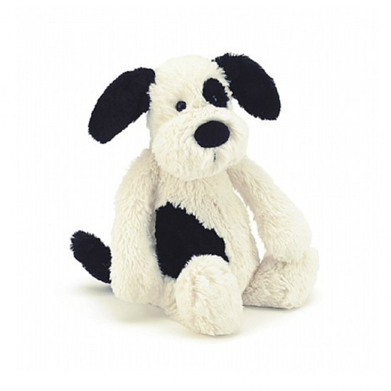 Jellycat Bashful Black & Cream Puppy Small害羞小狗黑白狗海盗狗 小号 8*9*18cm